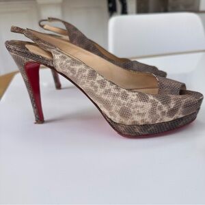 Christian Louboutin Private Number Slingback Pumps